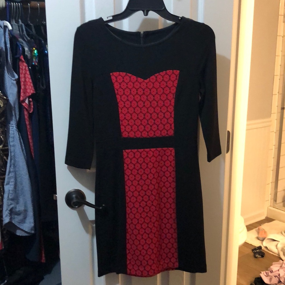 Kensie Red and Black Dress - XS